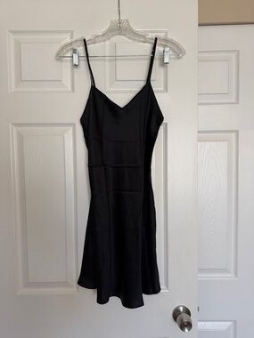 Intimissimi Black Silk Mini Dress XS
